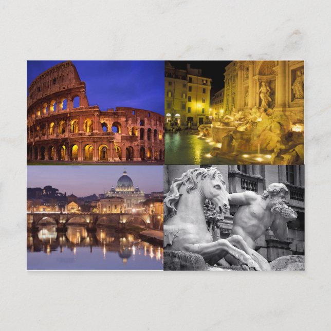 carte postale rome (Devant)