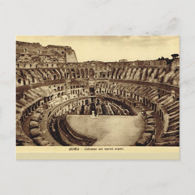 Carte Postale Rome, à l'intérieur du Colisée (Devant)
