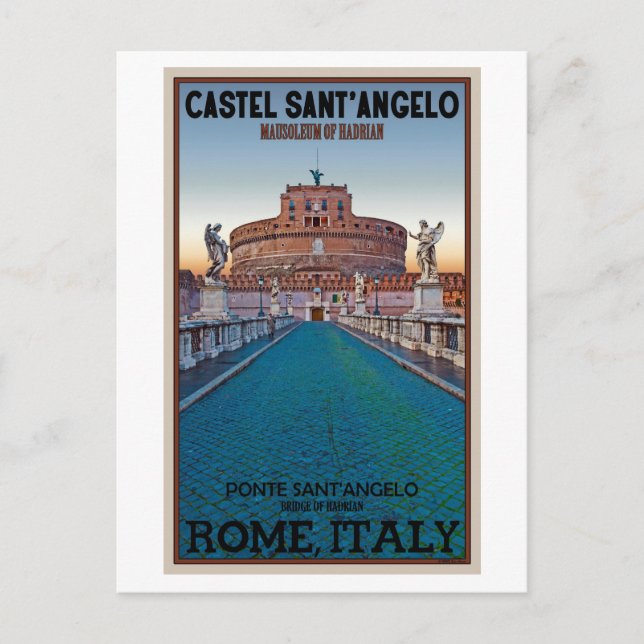 Carte Postale Rome - Castel Sant'Angelo (Devant)