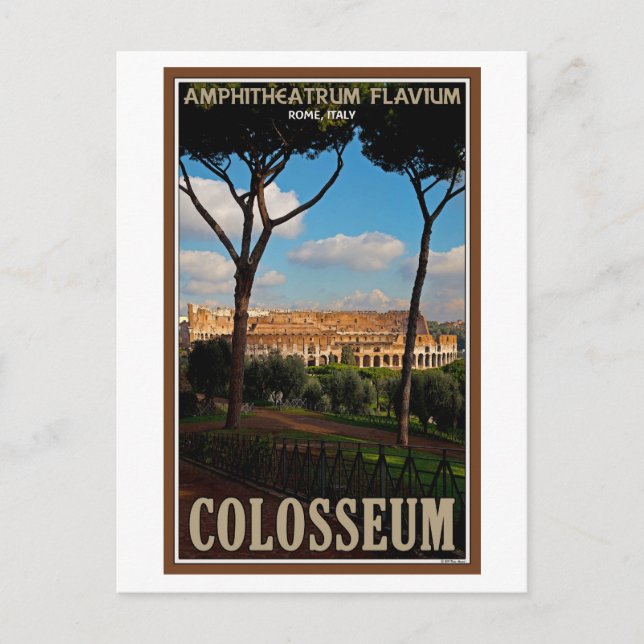 Carte Postale Rome - Colisée de Palatine Hill (Devant)
