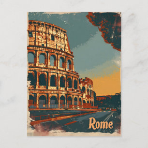 Carte Postale Rome Colisée Vintage