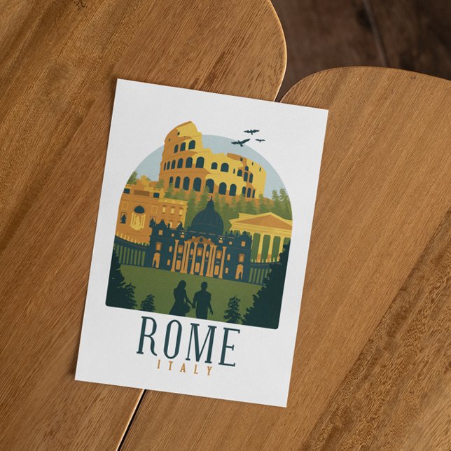 Carte Postale Rome Colisée Vintage (Rome Colosseum Vintage Postcard)