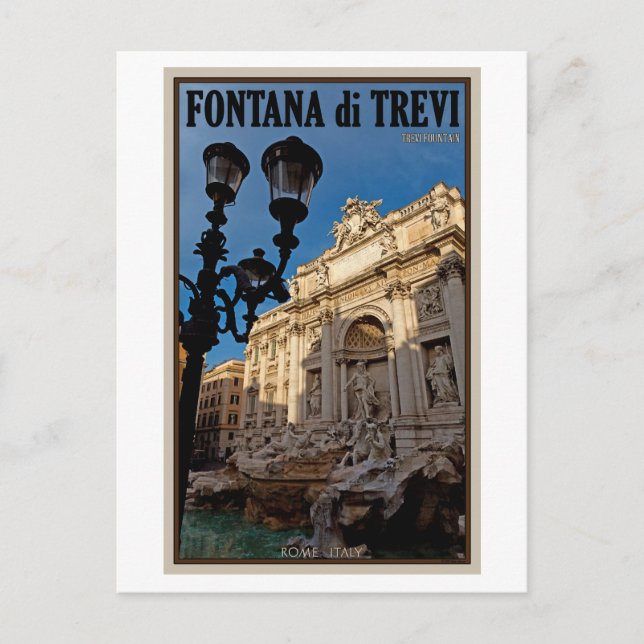 Carte Postale Rome - Fontaine de Trevi (Devant)