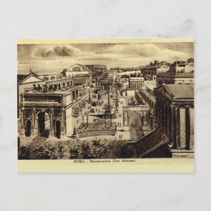 Carte Postale Rome, Forum romain, impression de l'artiste
