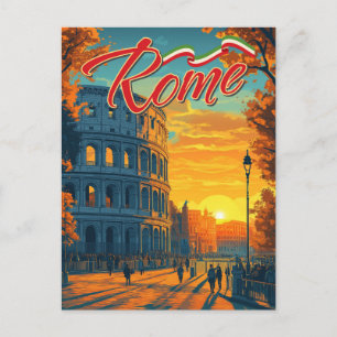 Carte Postale Rome, Italie : Aventure de voyage au Colisée
