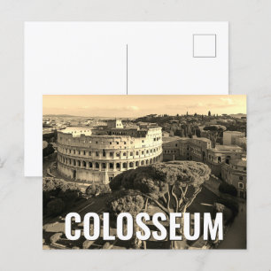 Carte Postale Rome Italie Colisée de Voyage Art