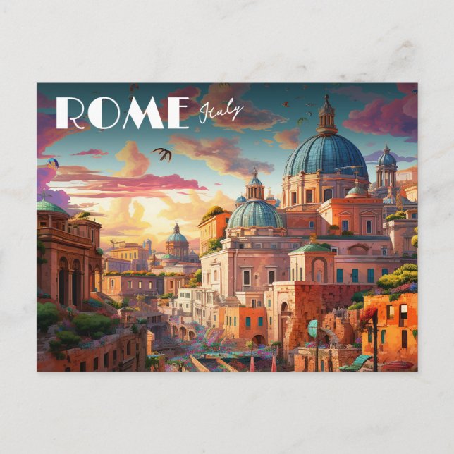 Carte Postale Rome Italie Travel Art (Devant)