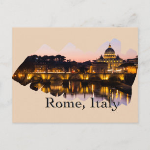 Carte Postale Rome, Italie : Ville romantique de nuit