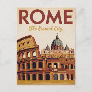 Carte Postale Rome Italie vintage