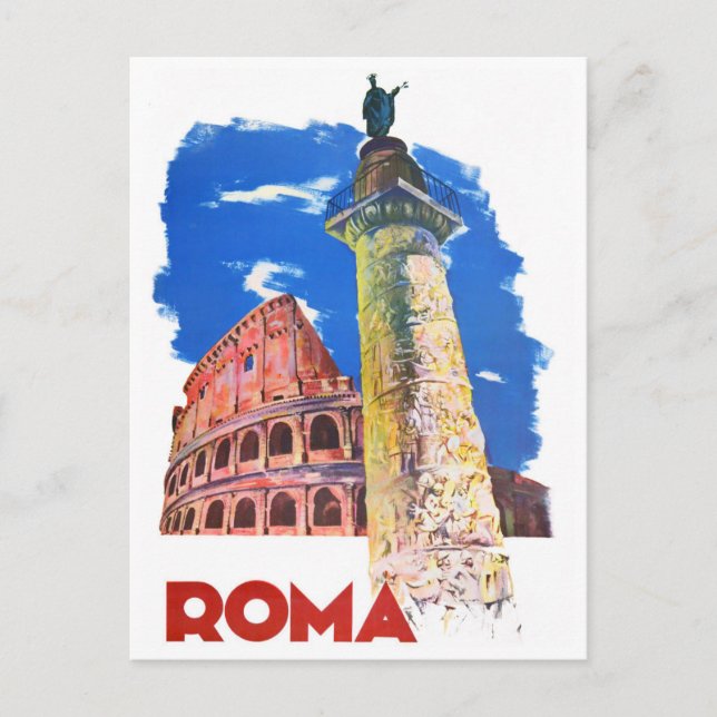 Carte Postale Rome Italie voyage vintage (Devant)