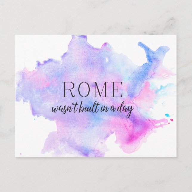 Carte Postale Rome n'a pas été construite en un jour | Motivatio (Devant)