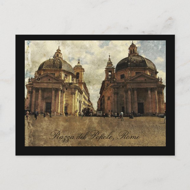 Carte Postale Rome, Piazza del Popolo (Devant)