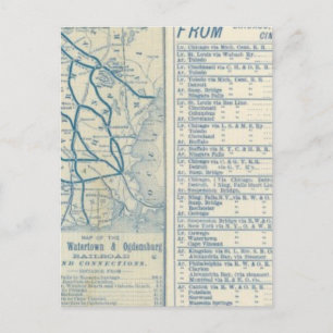 Carte Postale Rome, Watertown et le chemin de fer Ogdensburg