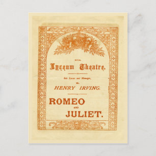 Carte Postale Roméo et Juliette de Henry Irving