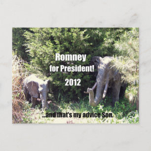 Carte Postale Romney à la présidence - 2012