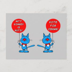 Carte Postale Romney est fou de voter pour Obama