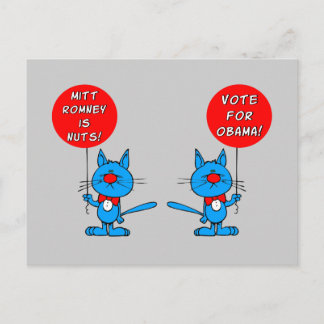 Carte Postale Romney est fou de voter pour Obama