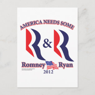 Carte Postale Romney et Ryan