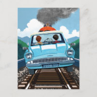 Ron & HARRY POTTER™ en voiture volante pour Poudla