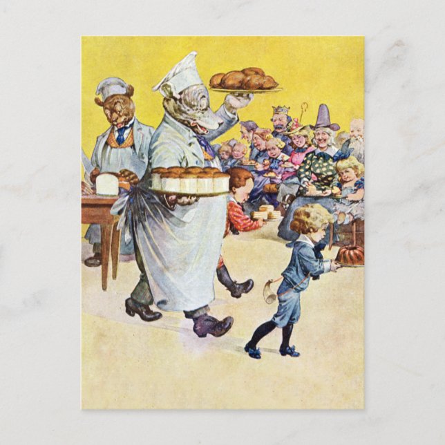 Carte Postale Roosevelt Bears Boulangerie de beurre (Devant)