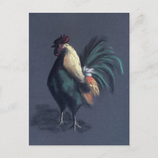 Carte Postale Rooster Pastel (Devant)