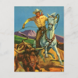 Carte Postale Roping a Steer