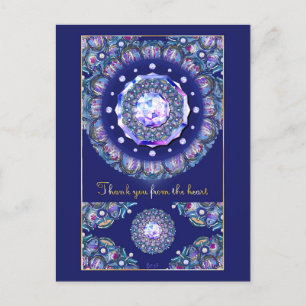 Carte Postale Rosace bleue