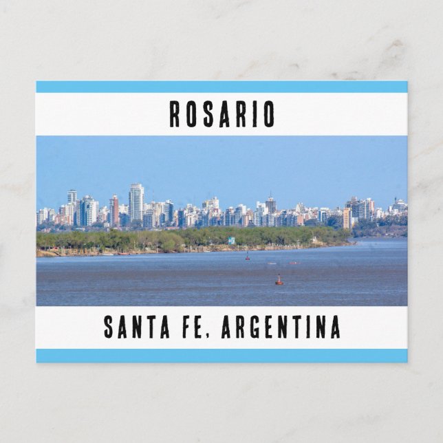 Carte Postale Rosario, Père Noël Fe, Argentine, Ville (Devant)
