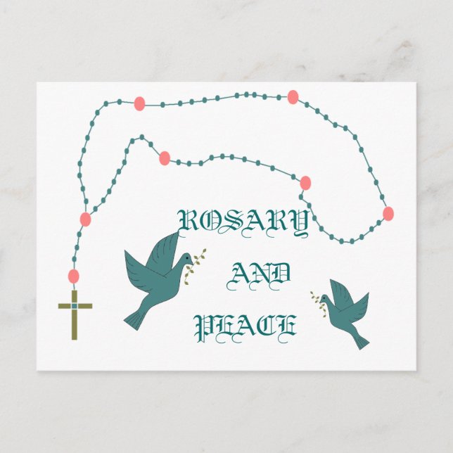 CARTE POSTALE ROSARY ET PAIX (Devant)