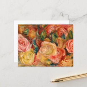 Carte Postale Rose, 1912 par Pierre-Auguste Renoir