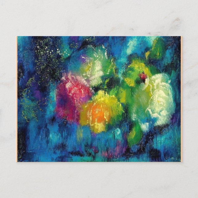 Carte Postale Rose, 1929 peinture d'art (Devant)