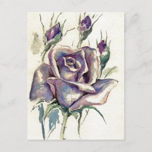 CARTE POSTALE ROSE 3