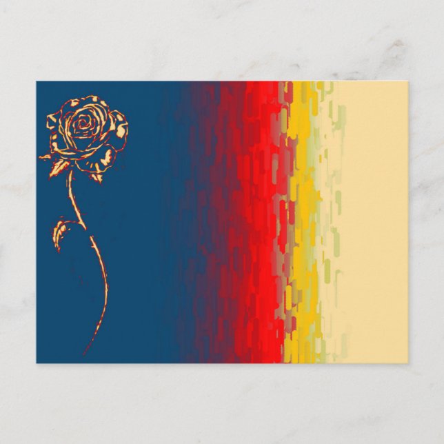 Carte postale Rose Abstraite (Devant)