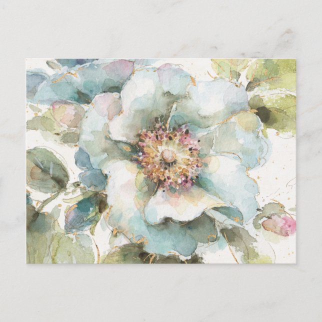 Carte Postale Rose bleu (Devant)