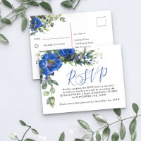 Rose bleu Elegant Quinceanera Pré-Adressé RSVP