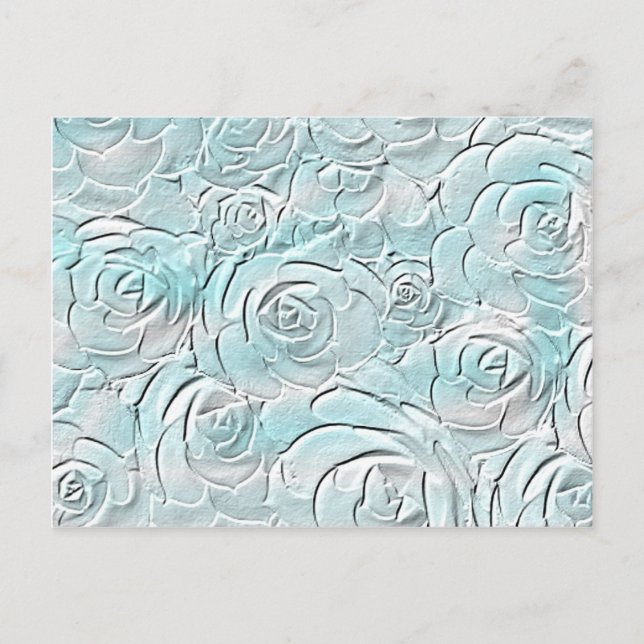 Carte Postale Rose bleu pastel (Devant)