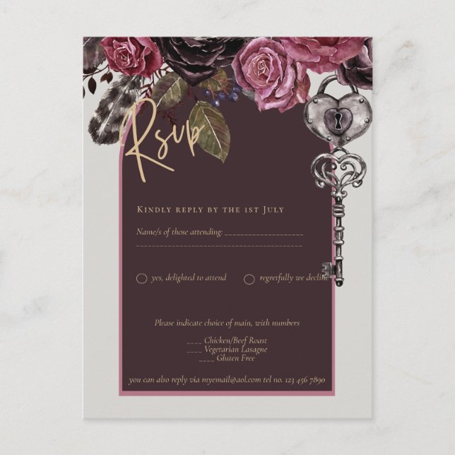 Carte Postale ROSE BOTHIQUE Bourgogne Mariage de automne (Devant)