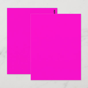 Carte Postale Rose Chaud Uni
