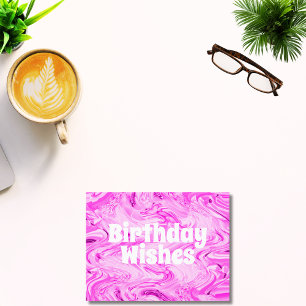 Carte Postale Rose Clair Moderne Joyeux Anniversaire