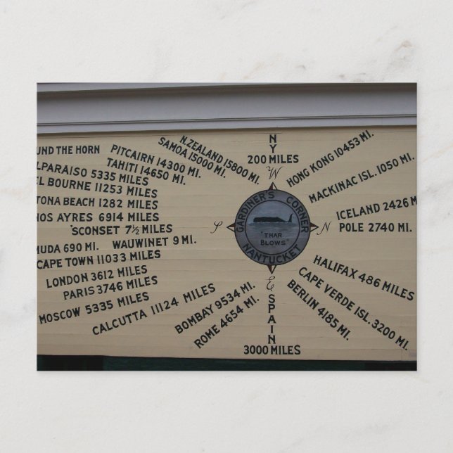 Carte Postale Rose Compass (Devant)