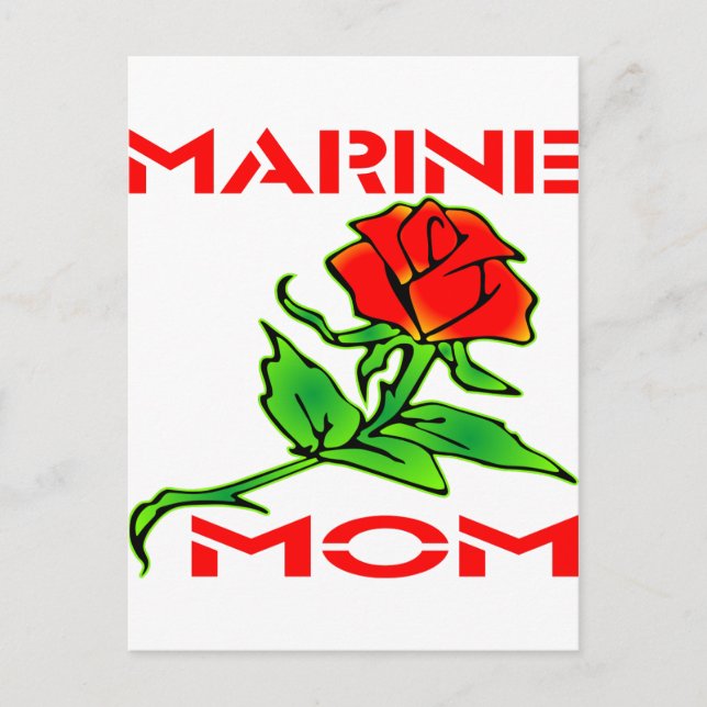 Carte Postale ROSE de la maman marine USMC (Devant)
