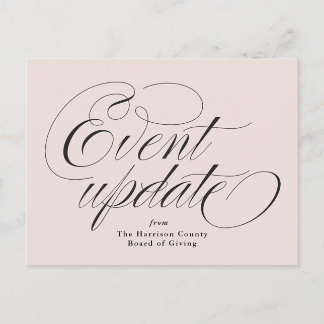 Carte Postale Rose de la mise à jour de l'événement (Devant)