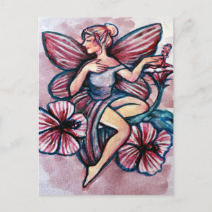 Carte Postale Rose de Sharon Hibiscus Fairy