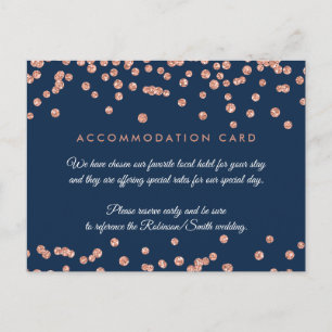 Carte Postale Rose d'hébergement Parties scintillant or Confetti