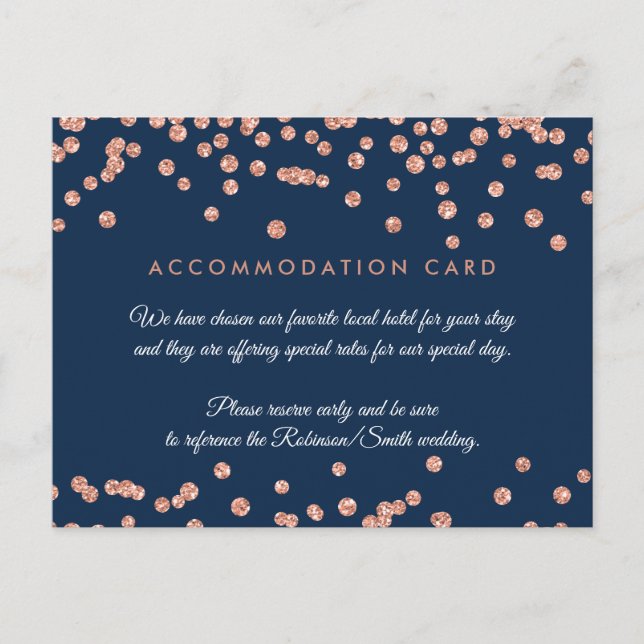 Carte Postale Rose d'hébergement Parties scintillant or Confetti (Devant)