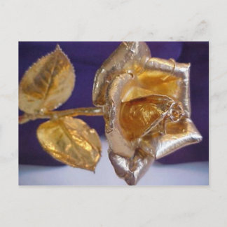 Carte Postale Rose d'or - amour éternel