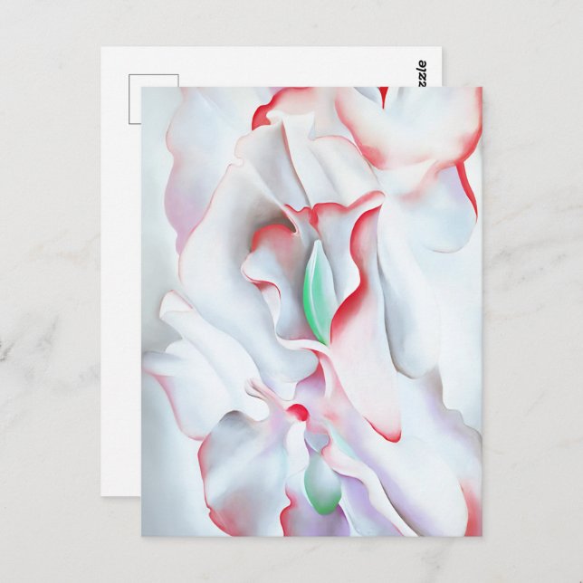 Carte Postale Rose doux - Georgia O'Keefe (Devant / Derrière)