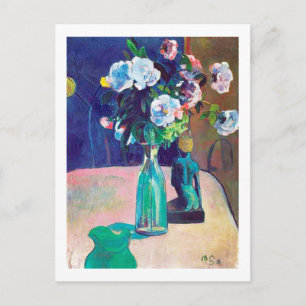 Carte Postale Rose et Statuette, Gauguin