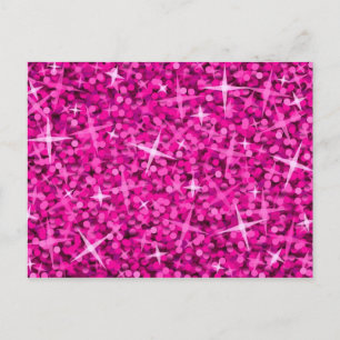 Carte postale rose Glitz