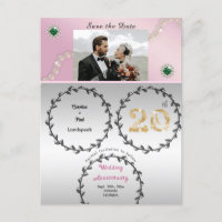 Rose Gold Emerald 20e anniversaire Enregistrer la